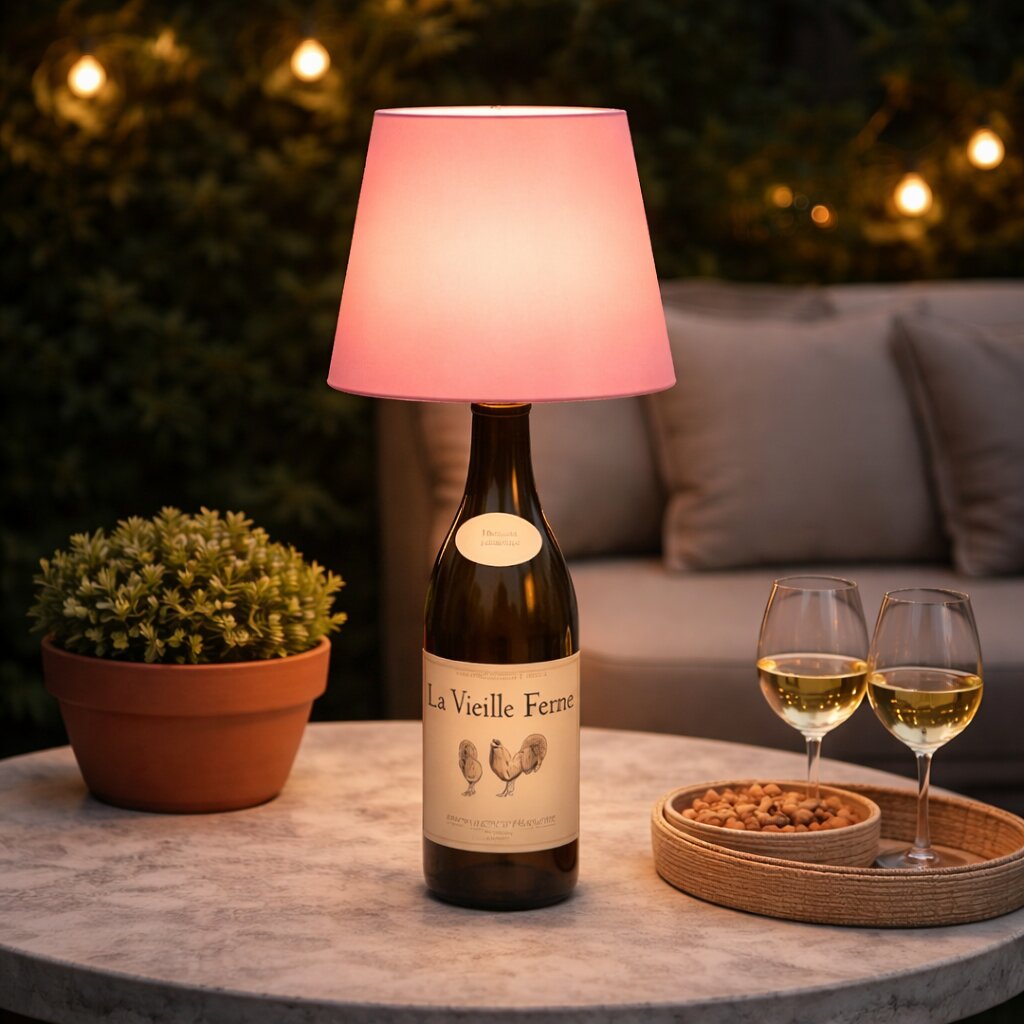 Flaschenlicht | Flasche als Tischlampe | Akku Tischlampe | Flaschenaufsatz | LumiFlasche