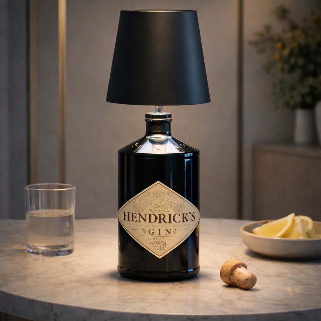 Flaschenlicht | Flasche als Tischlampe | Akku Tischlampe | Flaschenaufsatz | LumiFlasche