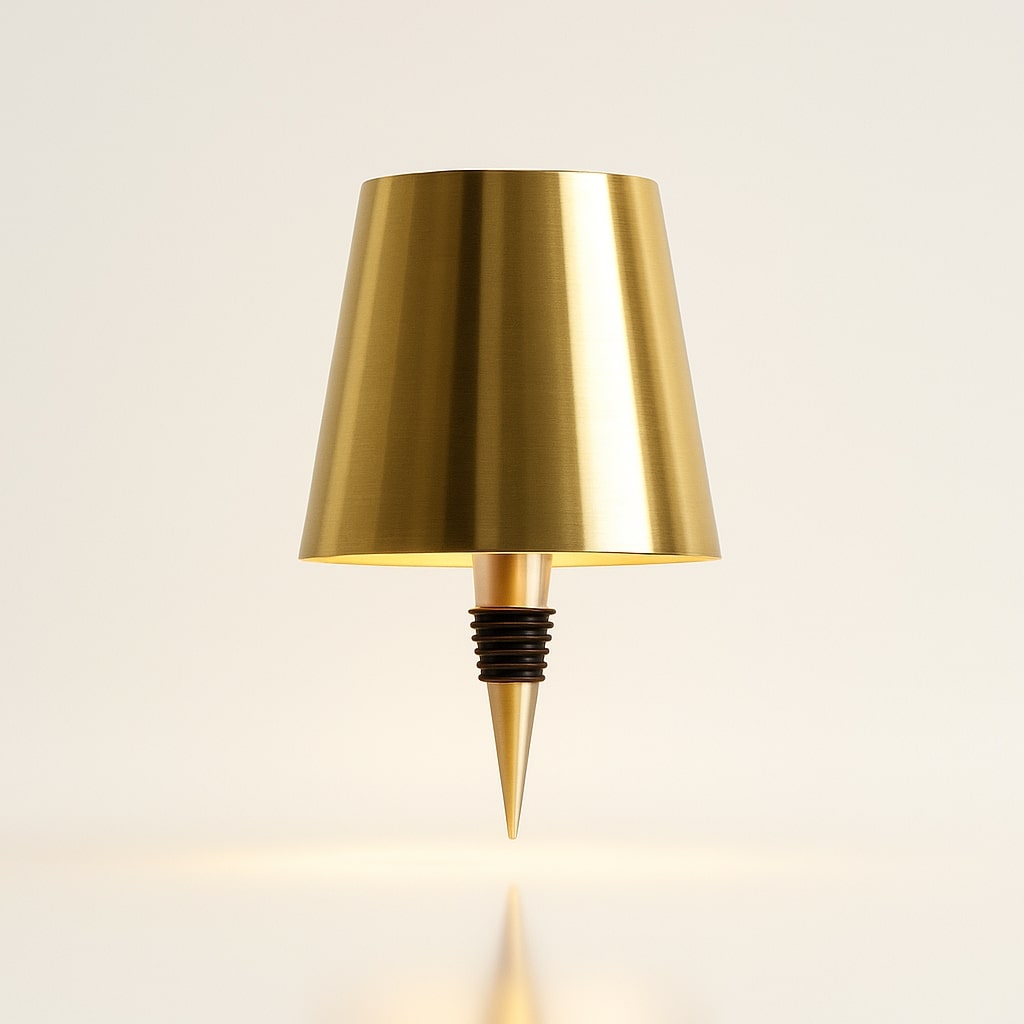 Flaschenlicht | Flasche als Tischlampe | Akku Tischlampe | Flaschenaufsatz | LumiFlasche