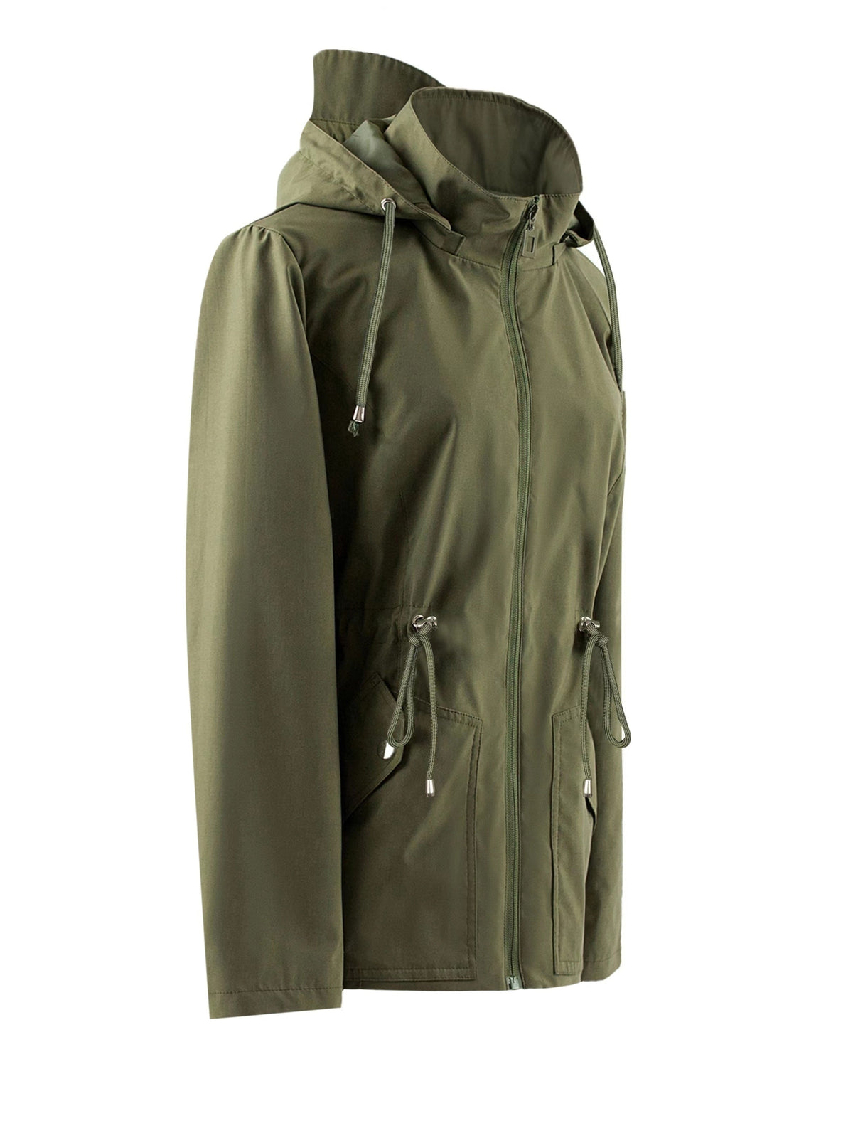 Wasserdichte Damenjacke mit Kapuze – Winddichte Regenjacke