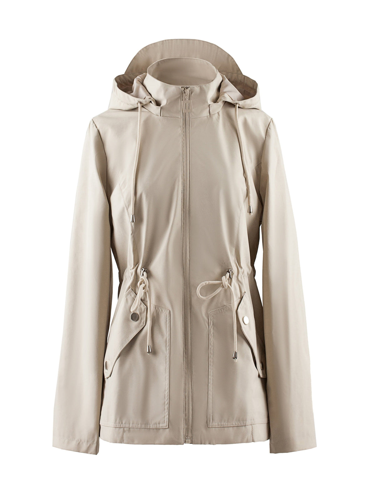 Wasserdichte Damenjacke mit Kapuze – Winddichte Regenjacke