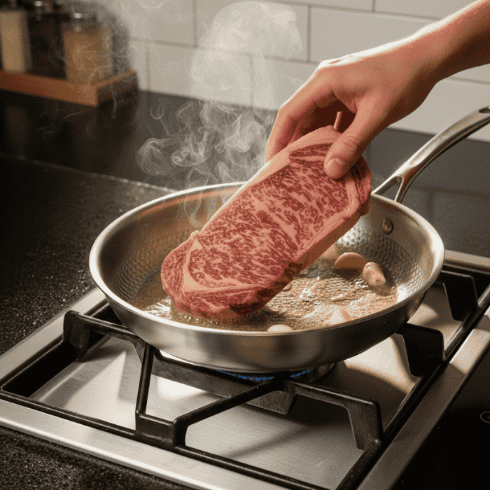 TITAN-PREMIUM PFANNE – Hochwertige Titanpfanne ohne Beschichtung für alle Herdarten
