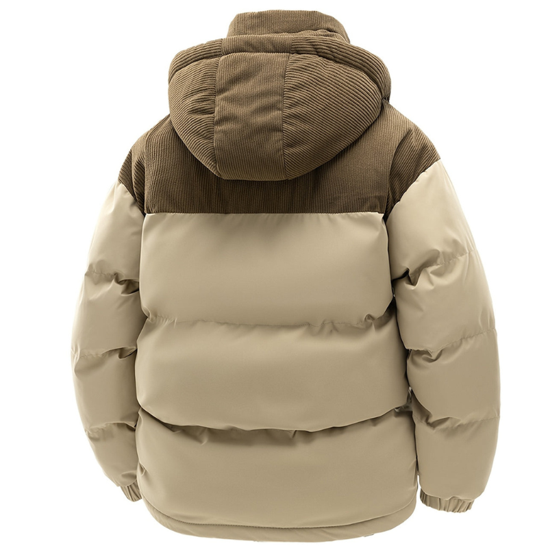 Herren Warm Winterjacke mit wattierter Fütterung und Kapuze