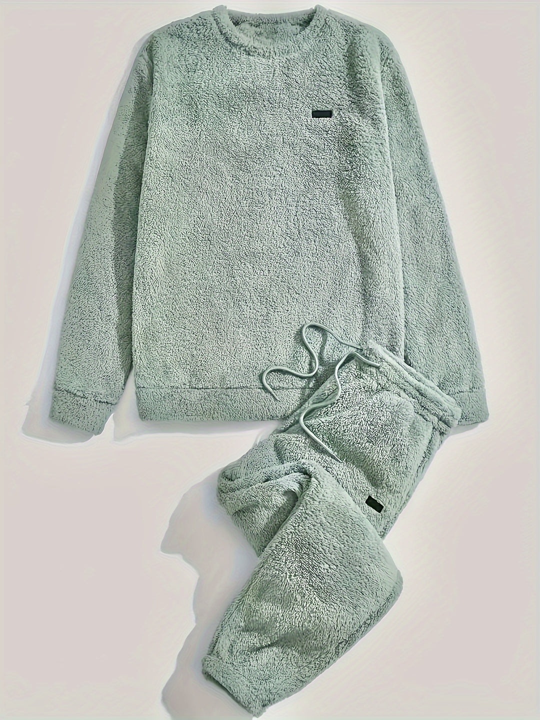 Herren Winterset | Plüsch Sweatshirt & Kordelzughose | Warm & Komfortabel