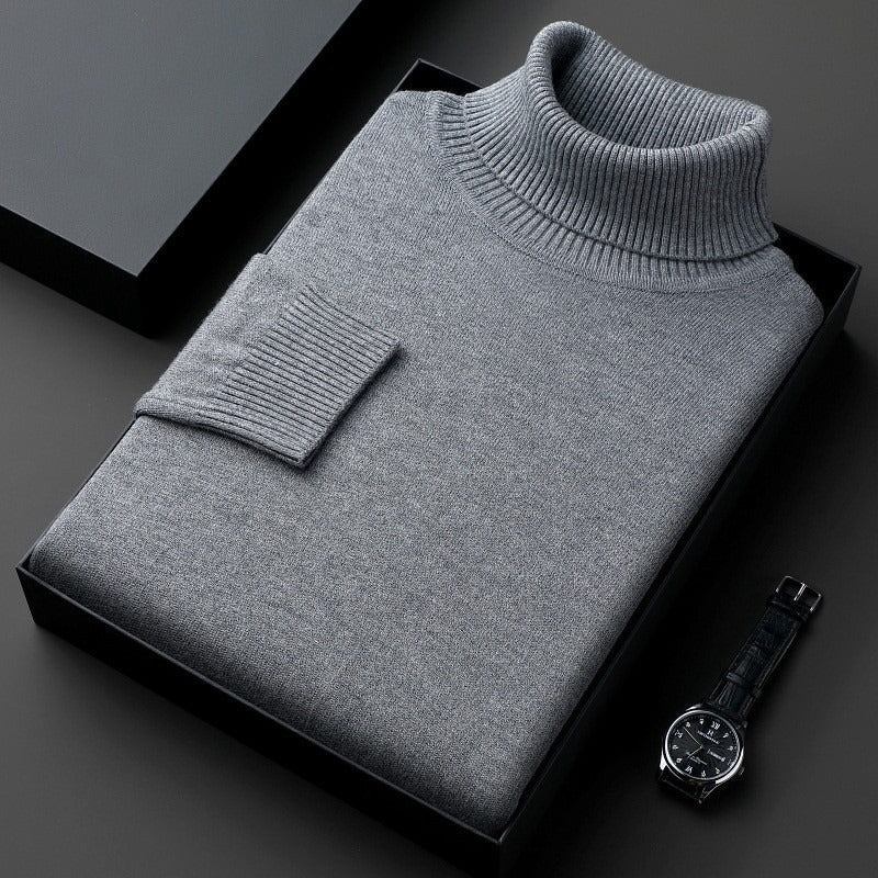 Pullover Herren | Luxuriöser Rollkragenpullover | Sweater mit Feinstrick & Weicher Textur
