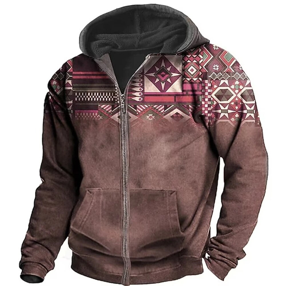 Einzigartiger und stilvoller Herren-Hoodie mit Reißverschluss für ultimativen Komfort und lässige Eleganz | Alexander