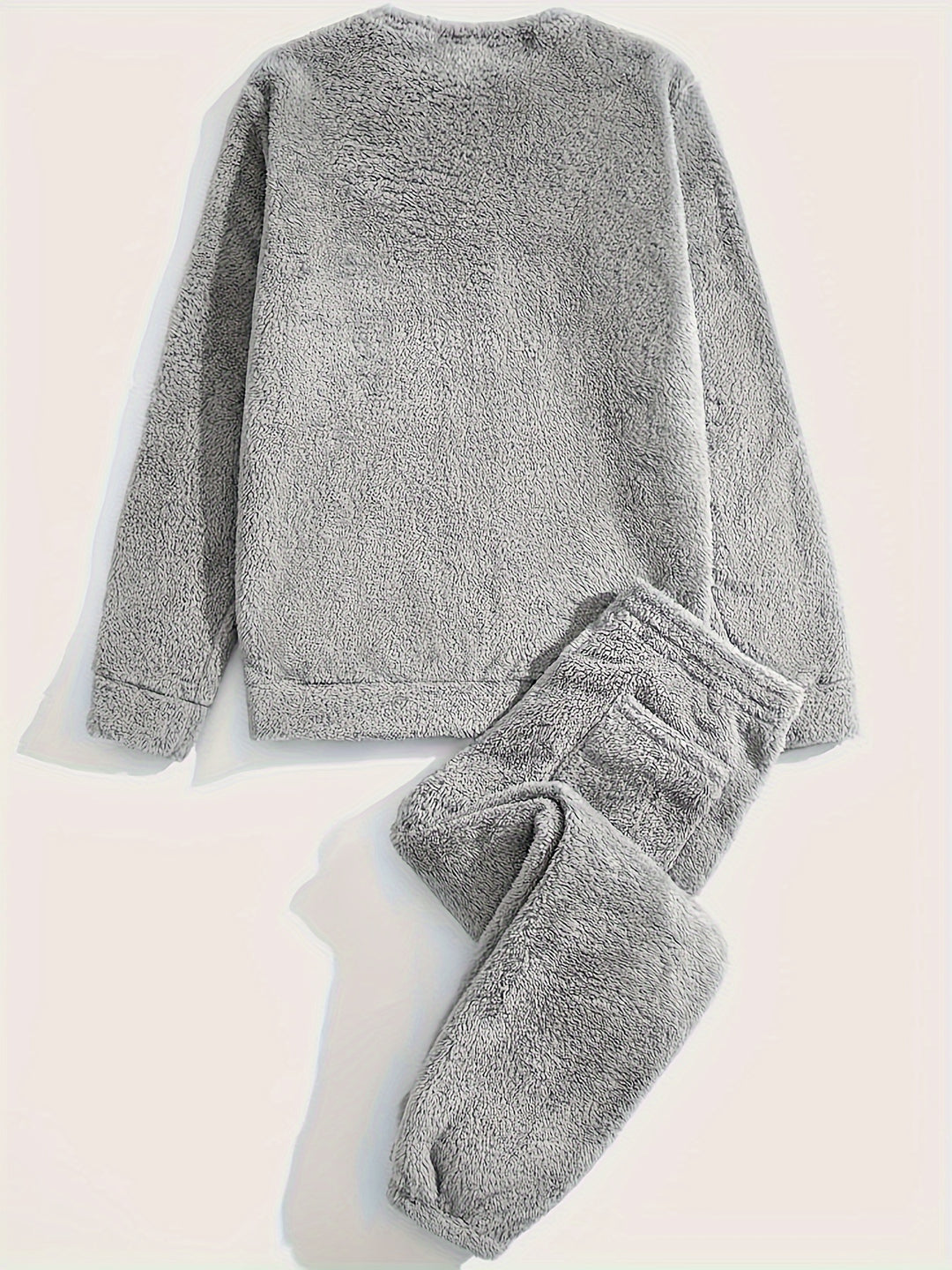 Herren Winterset | Plüsch Sweatshirt & Kordelzughose | Warm & Komfortabel