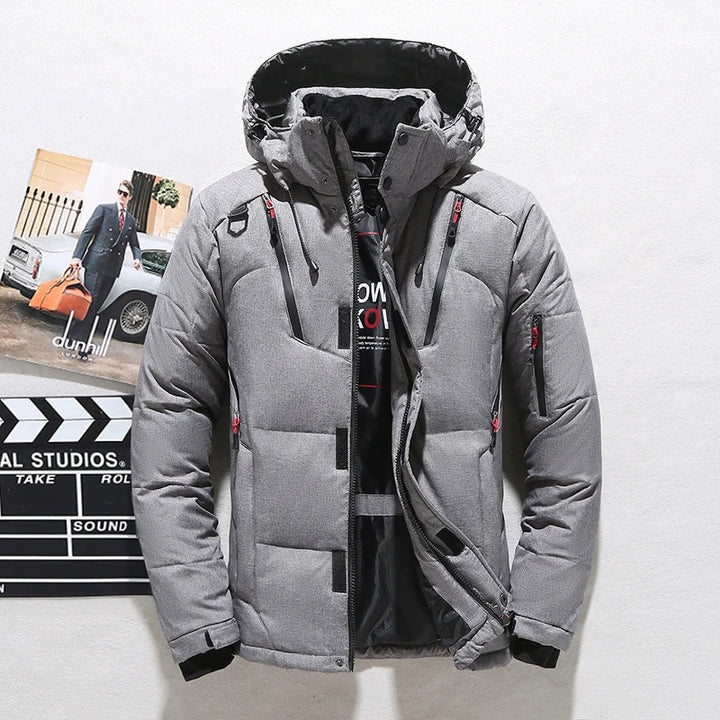 Herren Winterjacke PolarGuard – Winddichte Wattierte Jacke mit Kapuze