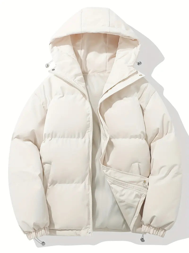 Winterjacke Herren | Warme Kapuzenjacke | Zeitlose Komfort-Pufferjacke