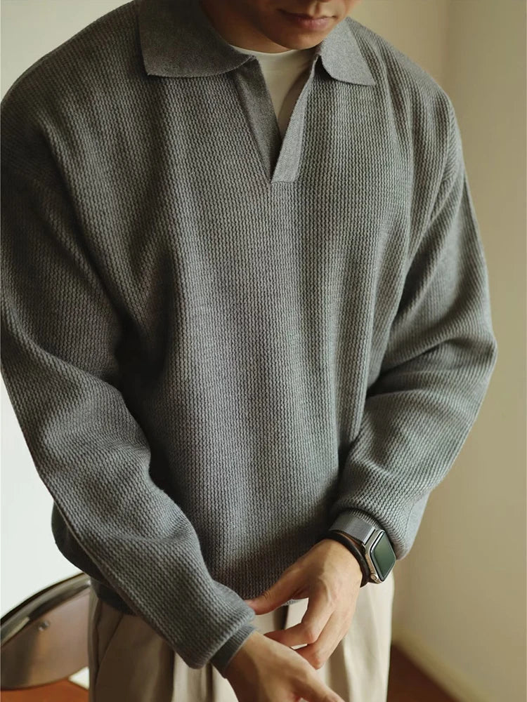 Elegantes, gestricktes Poloshirt für Herren mit modernem Touch und klassischer Eleganz | Bas