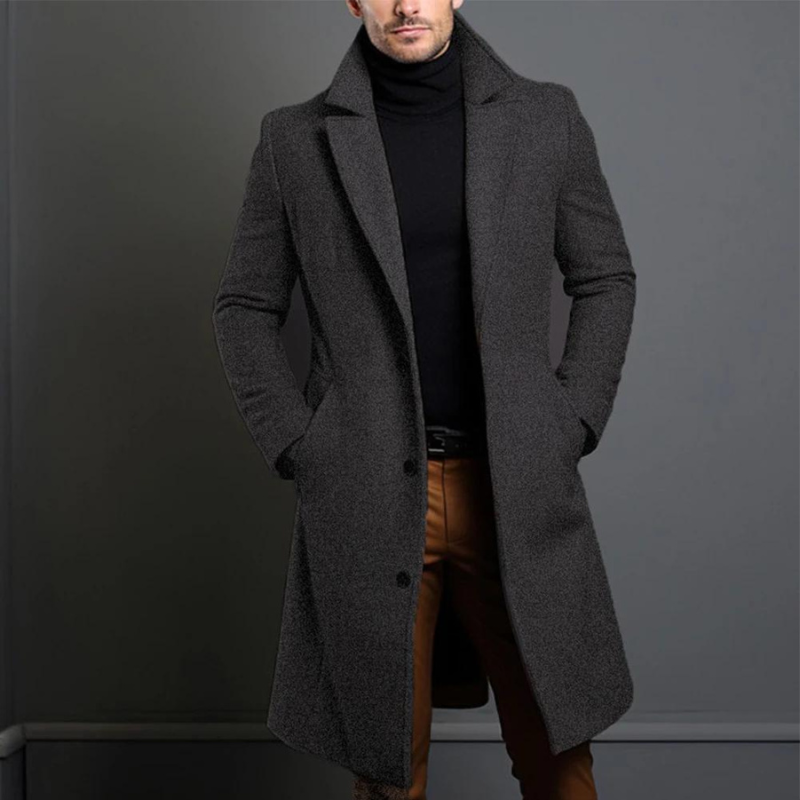 Winterjacke Herren | Luxuriöse Strick lange Jacke | Überlegene Wärme