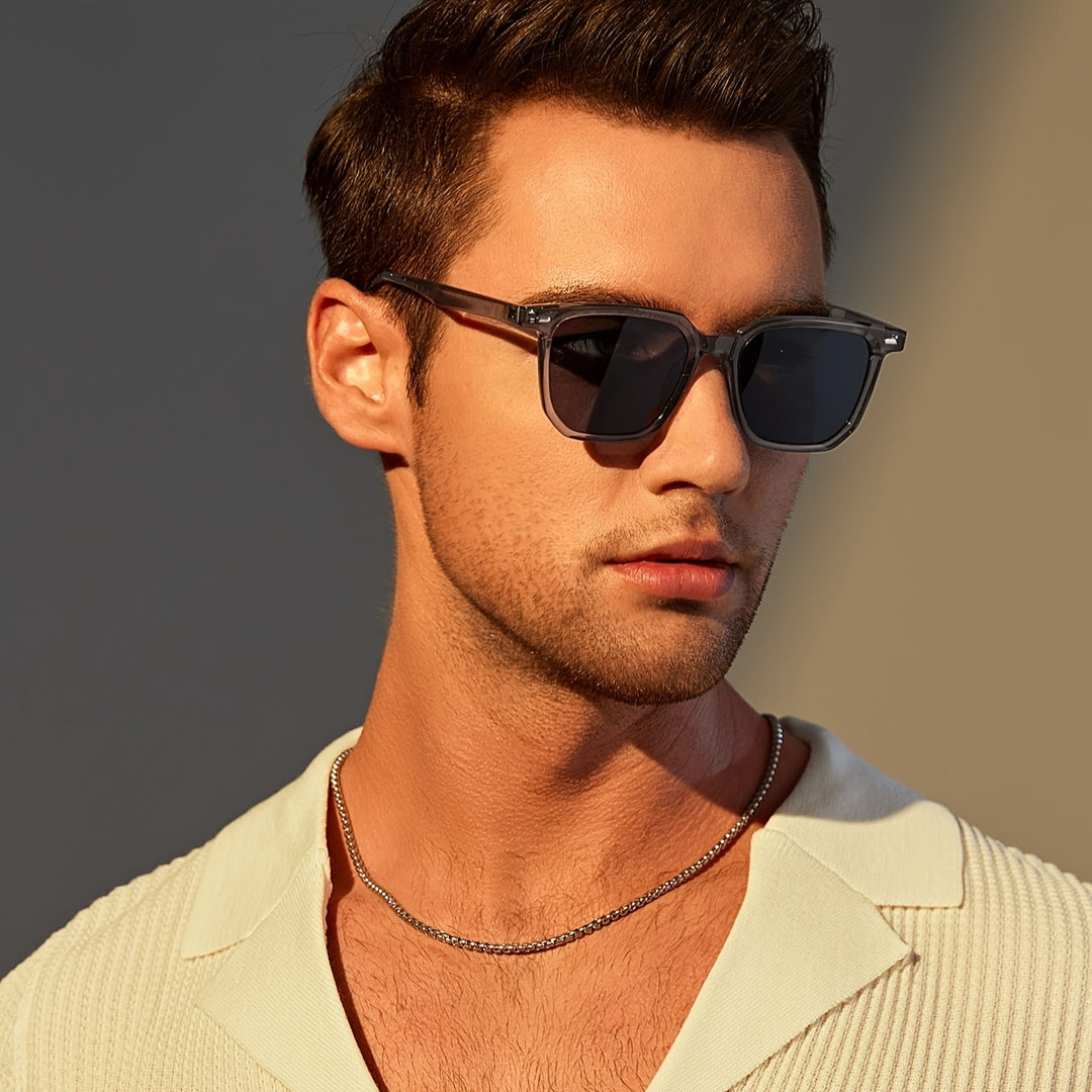 Herren Sonnenbrille Retro Quadrat – Leicht, Stilvoll und Langlebig