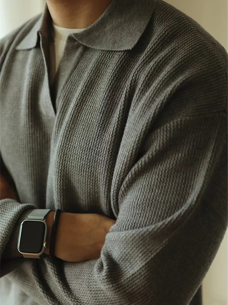 Elegantes, gestricktes Poloshirt für Herren mit modernem Touch und klassischer Eleganz | Bas