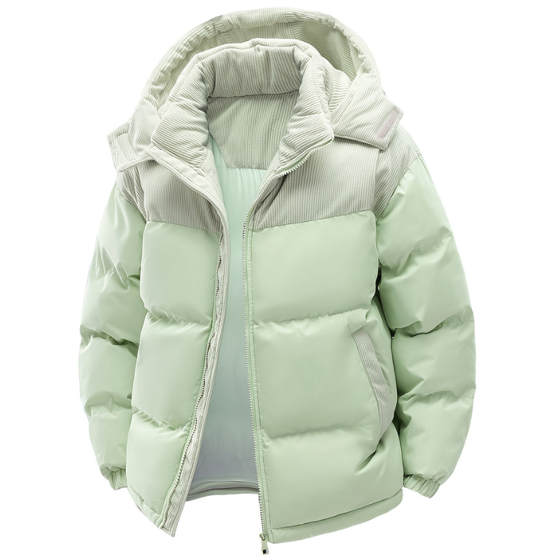 Herren Warm Winterjacke mit wattierter Fütterung und Kapuze