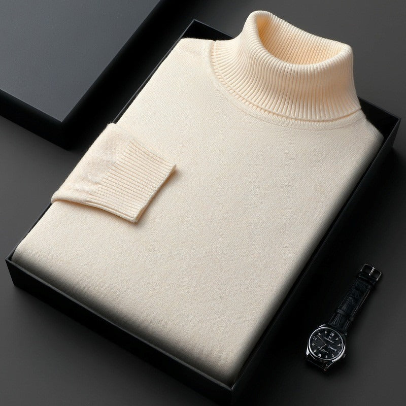 Pullover Herren | Luxuriöser Rollkragenpullover | Sweater mit Feinstrick & Weicher Textur