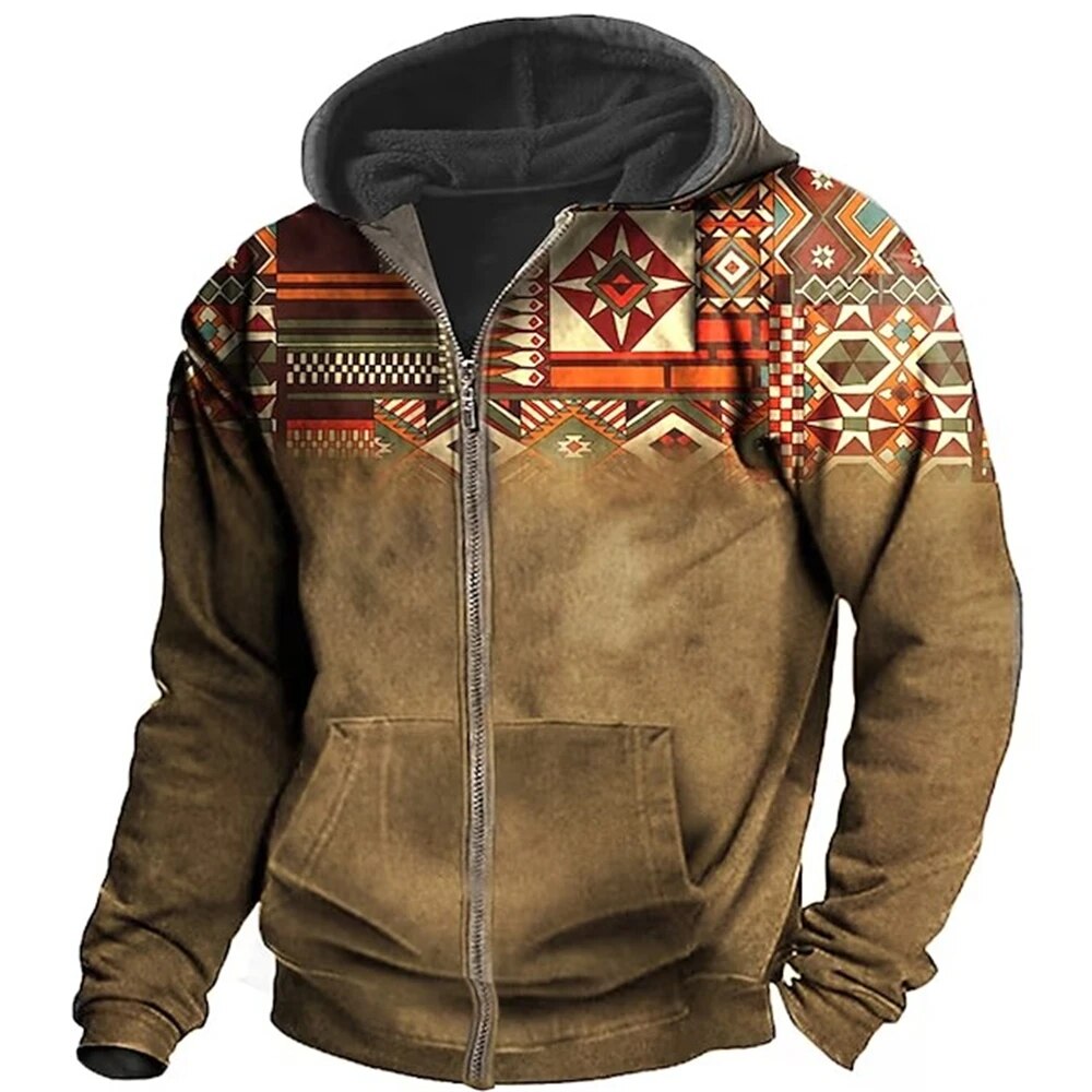 Einzigartiger und stilvoller Herren-Hoodie mit Reißverschluss für ultimativen Komfort und lässige Eleganz | Alexander