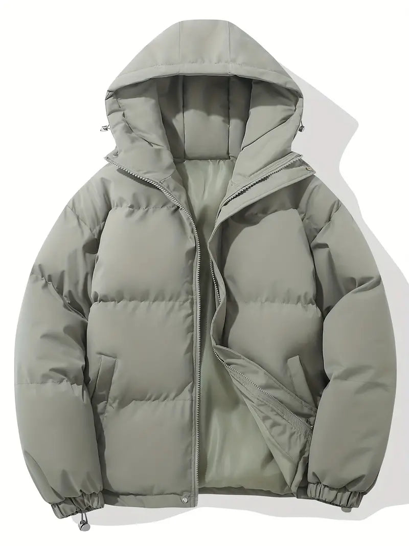 Winterjacke Herren | Warme Kapuzenjacke | Zeitlose Komfort-Pufferjacke
