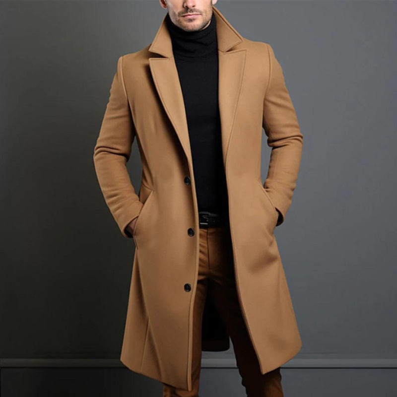 Winterjacke Herren | Luxuriöse Strick lange Jacke | Überlegene Wärme