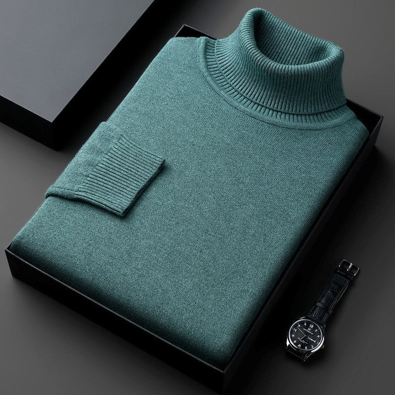 Pullover Herren | Luxuriöser Rollkragenpullover | Sweater mit Feinstrick & Weicher Textur
