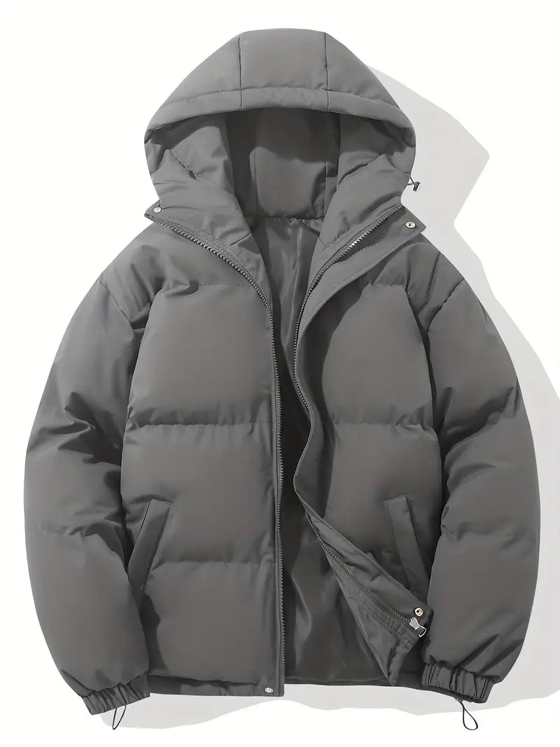 Winterjacke Herren | Warme Kapuzenjacke | Zeitlose Komfort-Pufferjacke