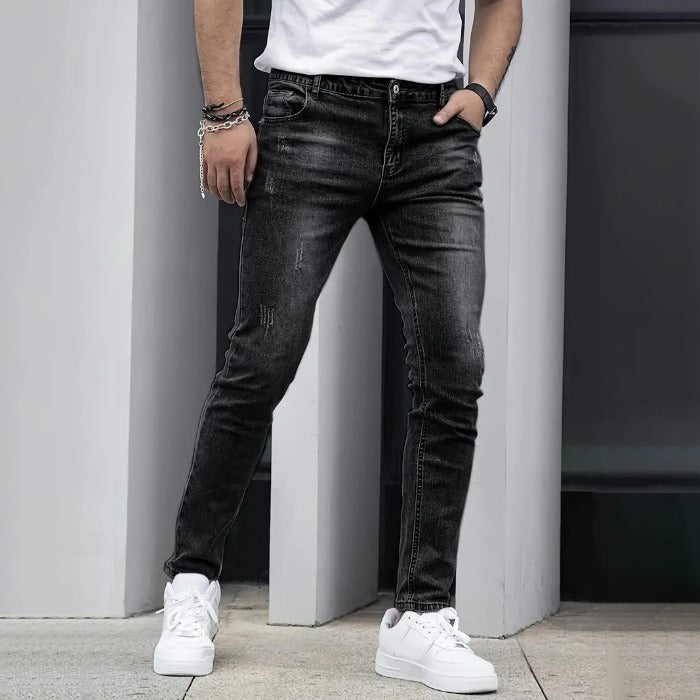 Herren Jeans | Klassisches Design | Flared Hose | Mittlerer Stretch Denim