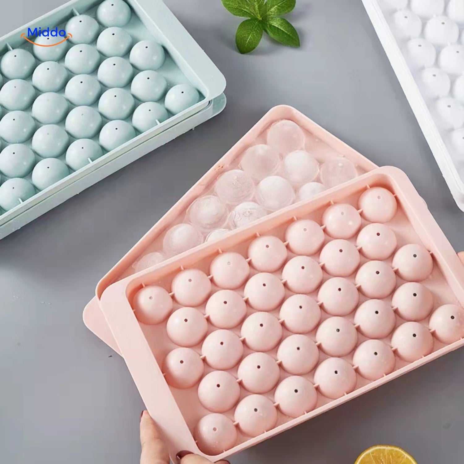 FrostSphere Eiswürfelform | Platzsparende Eisform mit 33 Rastern für perfekte Kühlung