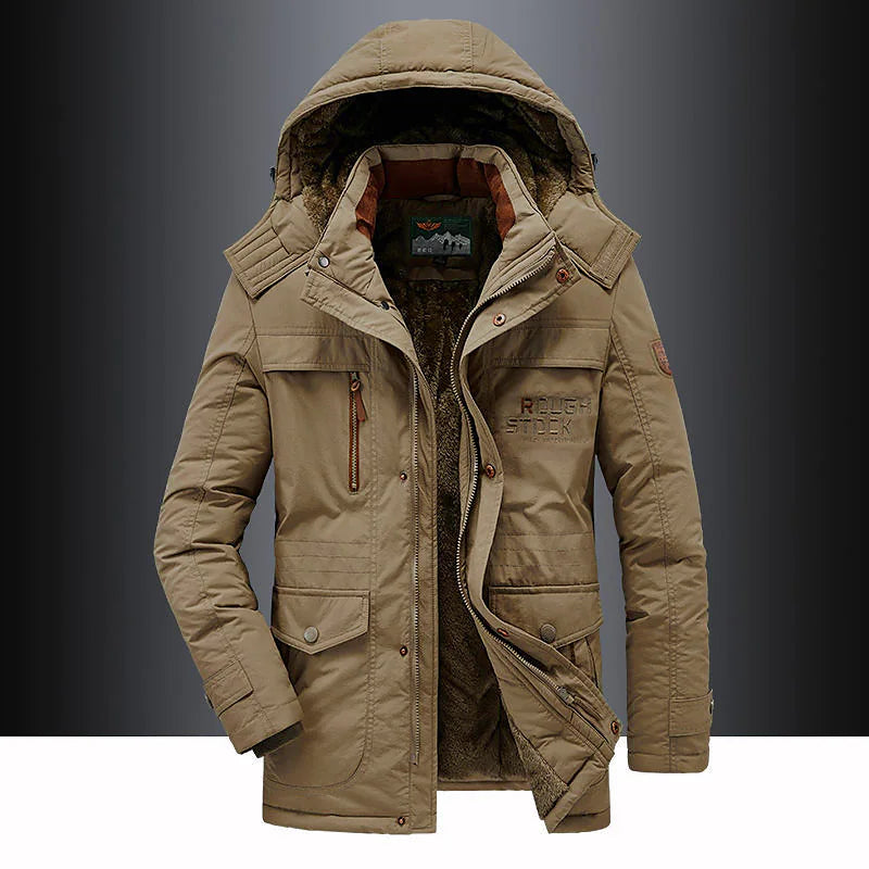 Lässige gesteppte Parka-Jacke für Männer