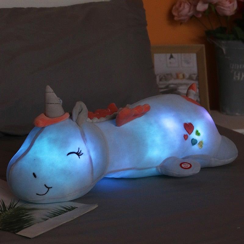 Lunacorn Leuchtendes Einhorn Plüsch Kuscheltier mit Regenbogen-LEDs für Kinder