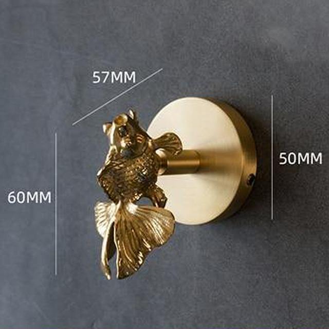 Goldene Messing Wandhaken – Handgefertigte Tierdesigns für stilvolle Wanddekoration