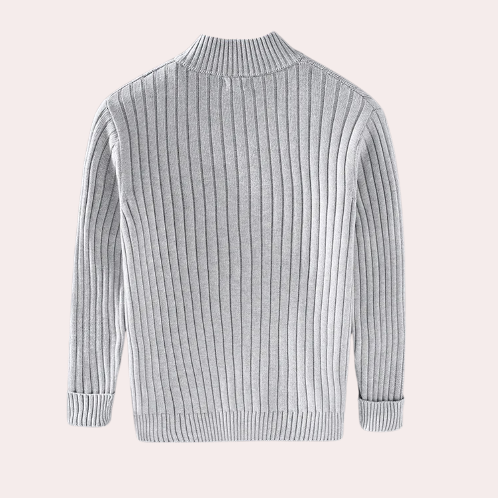 Moderne gestrickte Frühlings-Cardigan mit Reißverschluss für Männer