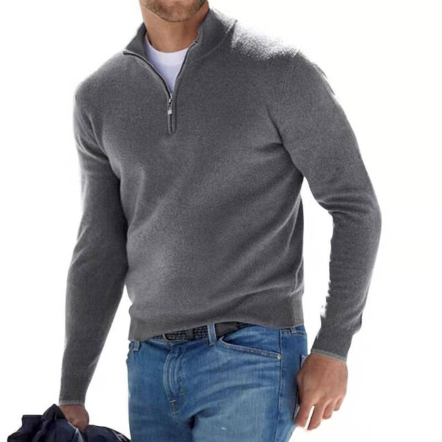 Merino Herrenpullover mit V-Ausschnitt - Herbstzauber Torino