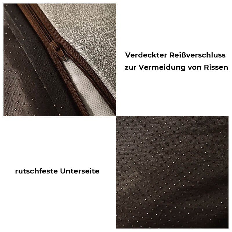 Orthopädisches Hundekissenbett – Großes Dickes Hundebett mit Nackenstütze und Abnehmbarem Waschbarem Bezug