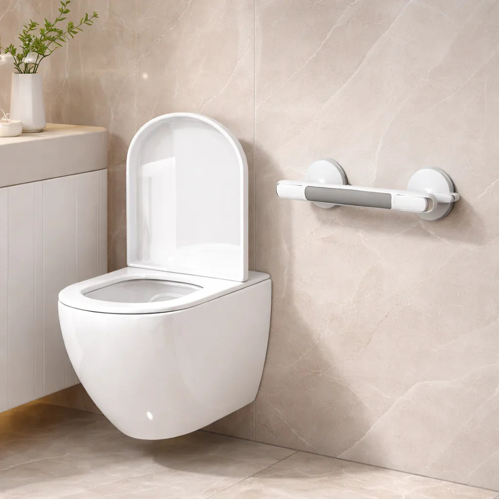 Haltegriff für Dusche, Bad oder Toilette | Saugnapfgriff für Senioren ohne Bohren | SeniGrip