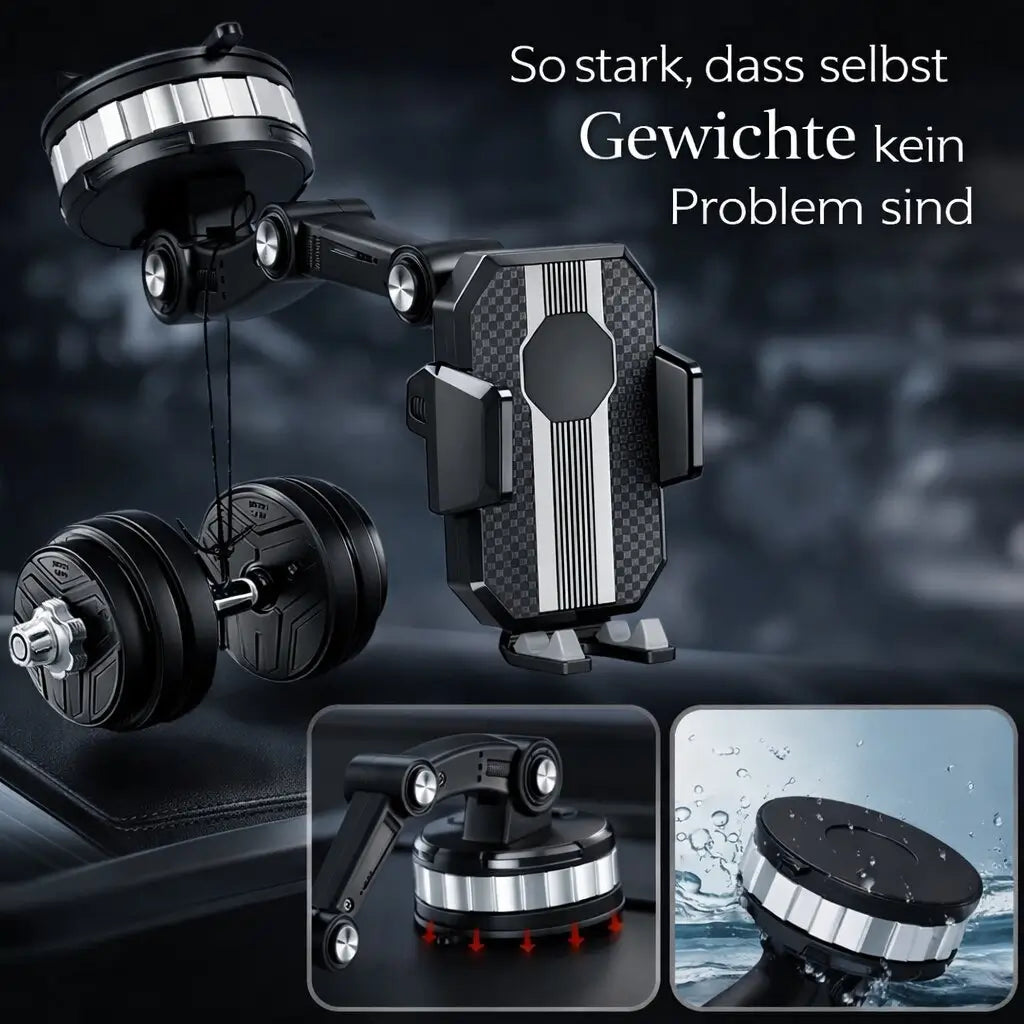 Handyhalterung fürs Auto | Handyhalterung mit Saugnapf & 360° Drehbar | LuxGrip