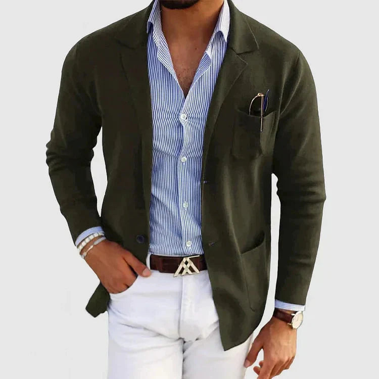 Herbstlicher Herrenblazer mit Casual-Knopftaschen und Reverskragen - Lorenzo