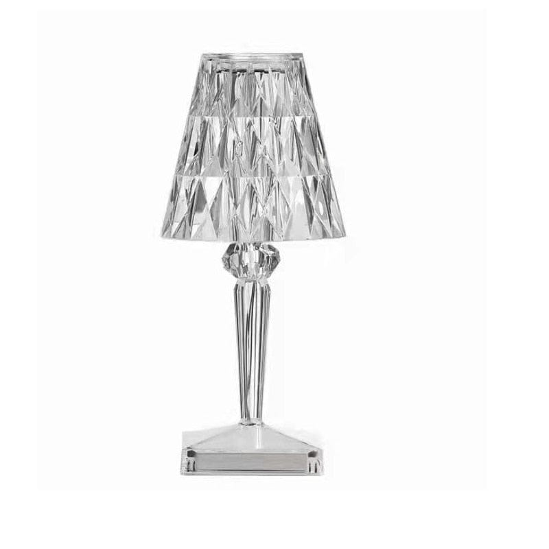 Frendorf | LED Kristall Tischlampe | Elegantes Diamant Design