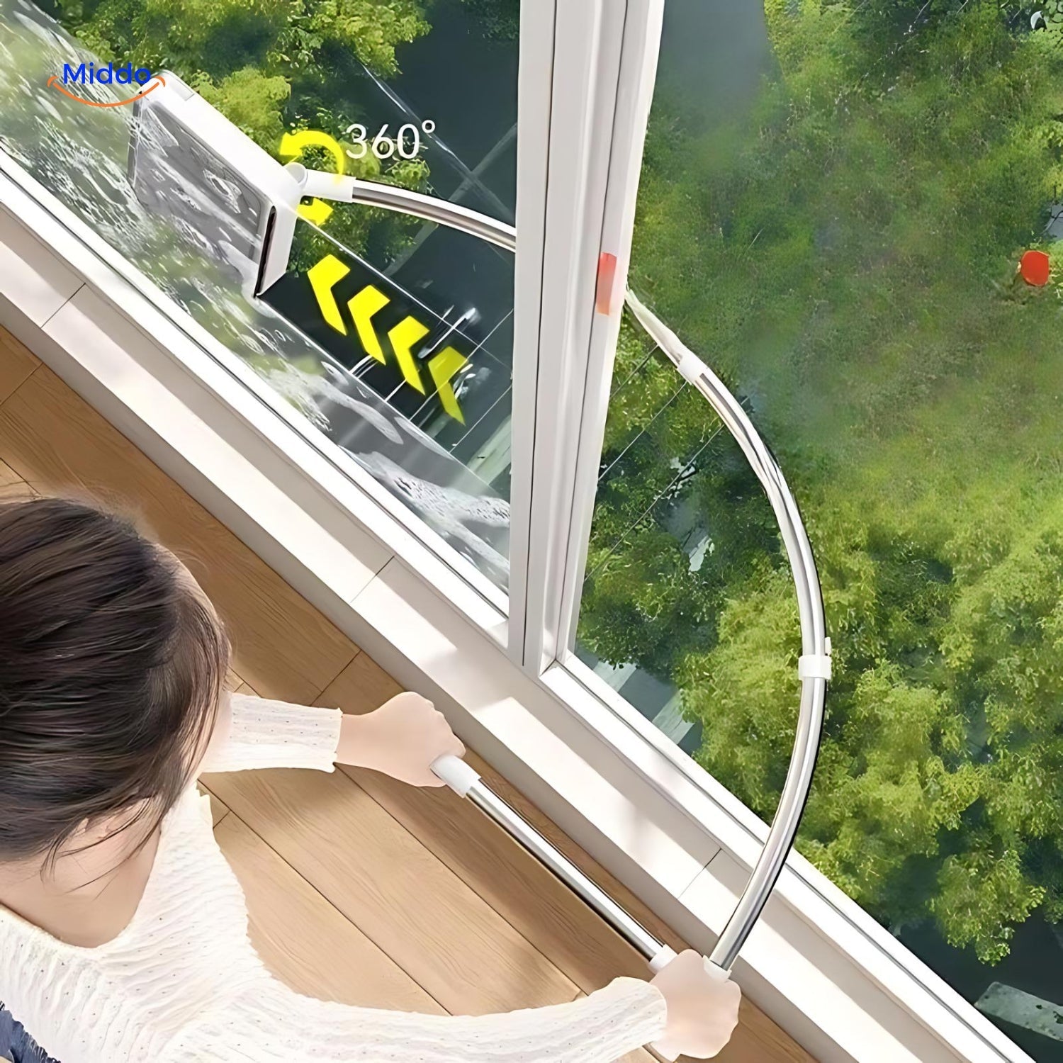 GlasGenius Fensterreinigungsgerät | Effektive Reinigung für hohe und schwer erreichbare Fenster