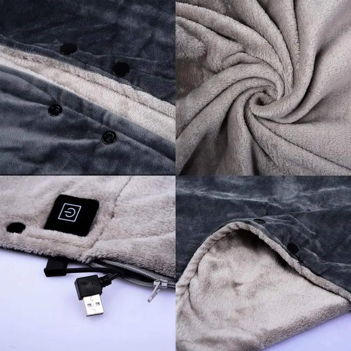 Elektrische Decken mit Fleece – Tragedecke und Poncho mit Heizung