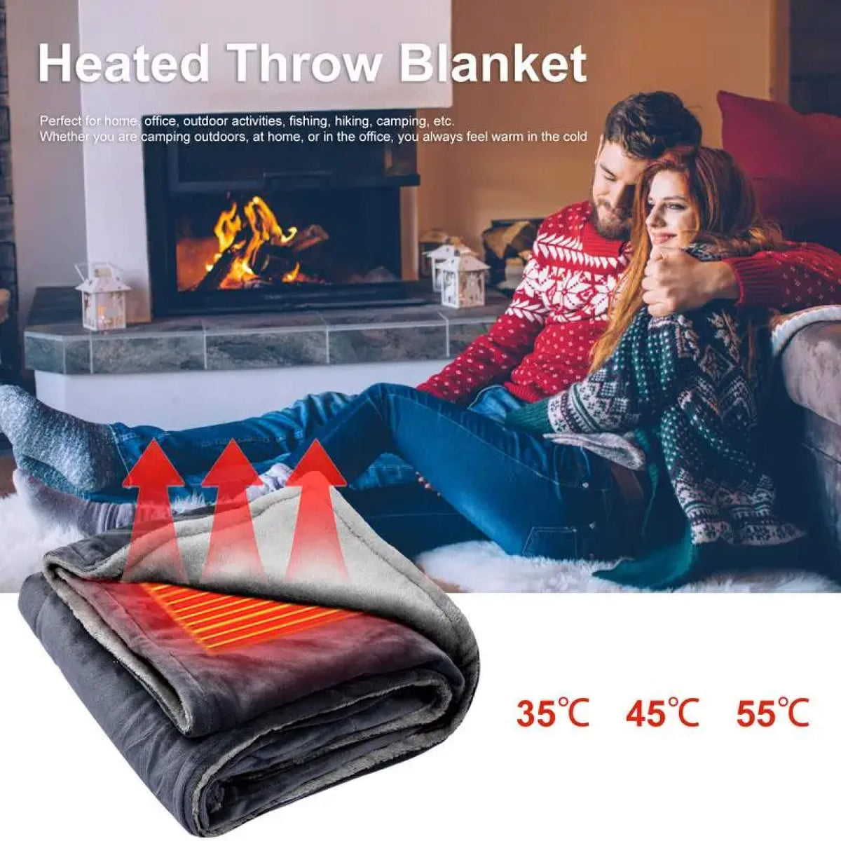 Elektrische Decken mit Fleece – Tragedecke und Poncho mit Heizung