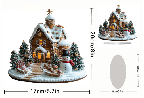 Strahlendes Lebkuchenhaus – Charmante Weihnachts-Tafeldekoration mit Beleuchtung
