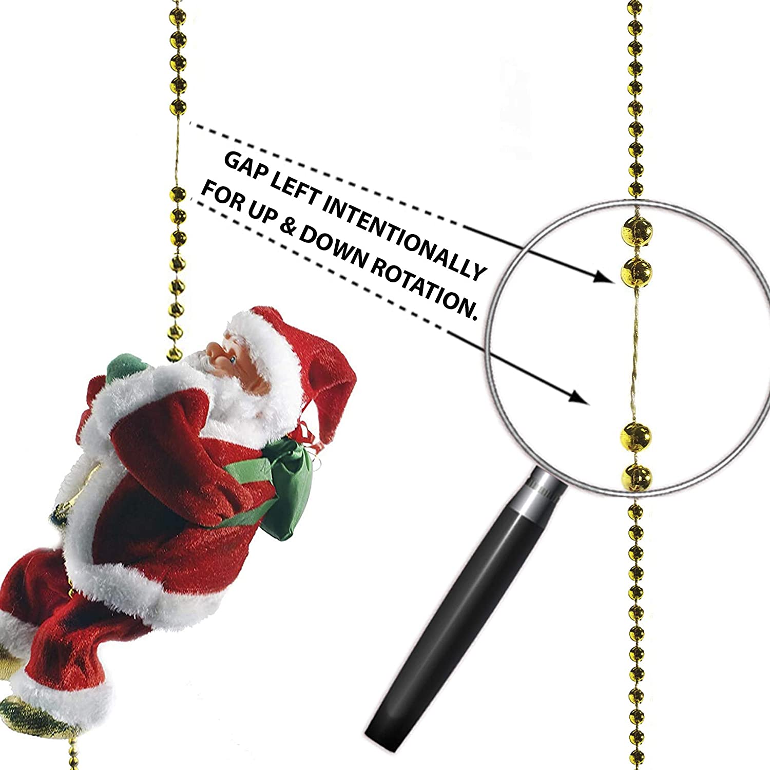 SantaClimb | Santas Musikalische Kletterfestdekoration Interaktives Spielzeug