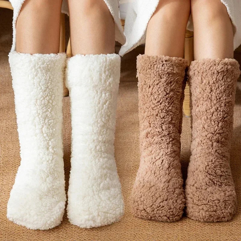 Fluffy Thermo Lounge Socken – Weiche Warme Plüsch Haussocken für Winterkomfort
