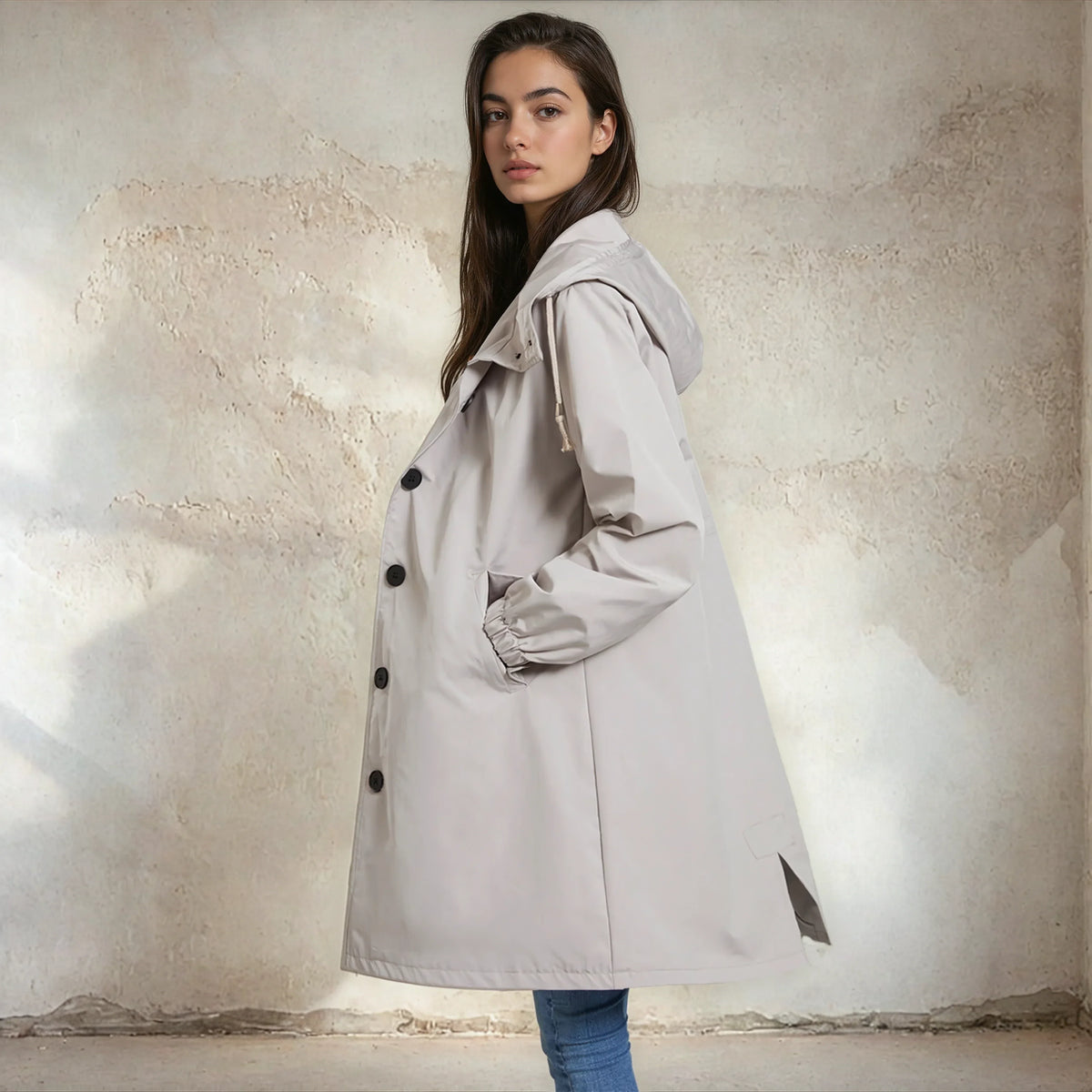Wasserbeständiger Trenchcoat für Damen – Stilvolle Regenjacke für Jedes Wetter