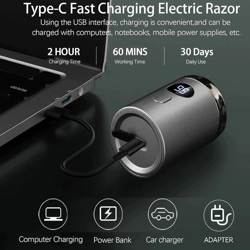 TrimTech Pocket Rasierer | Kompakter und leistungsstarker elektrischer Rasierer für eine glatte Haut unterwegs