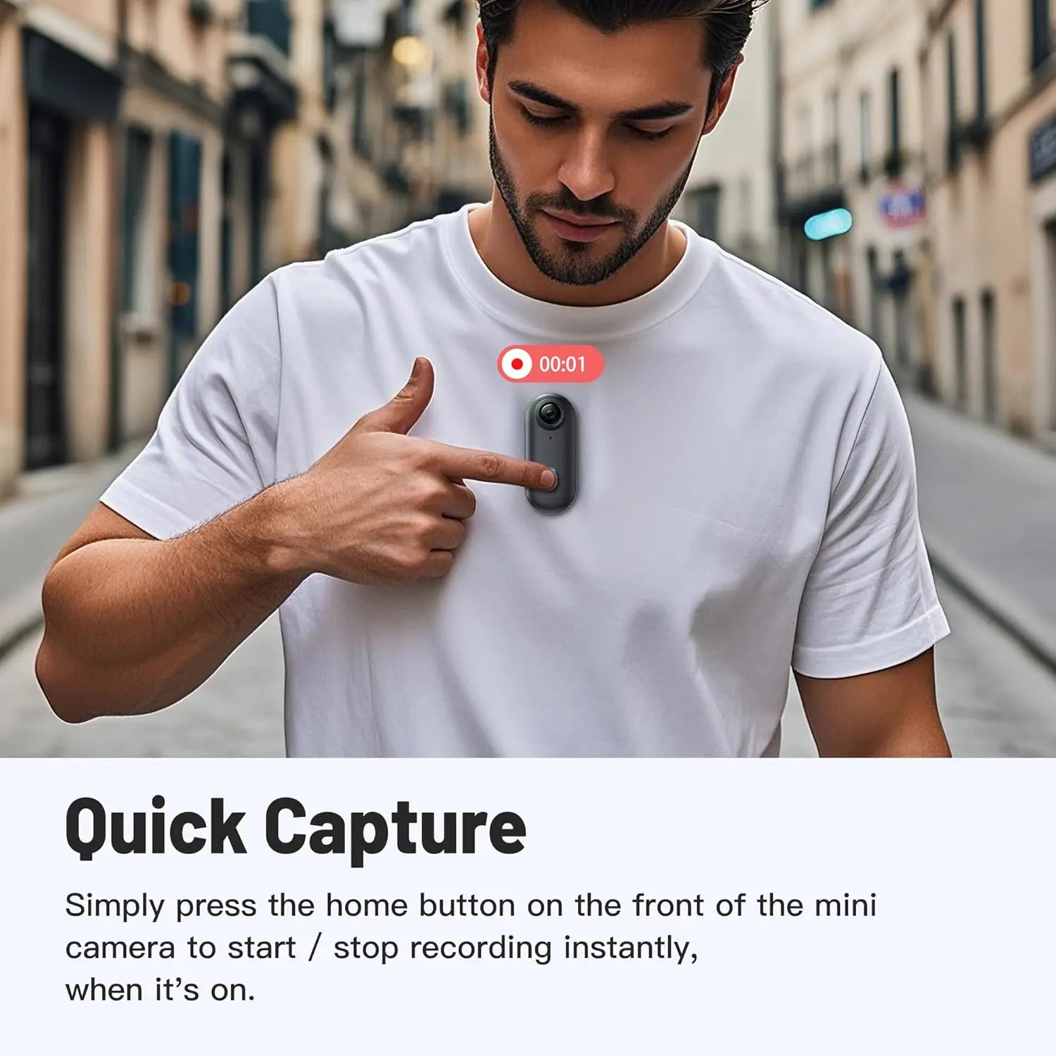 SnapGuard Mini Cam | Kompakte HD-Bodykamera für diskrete Aufnahmen