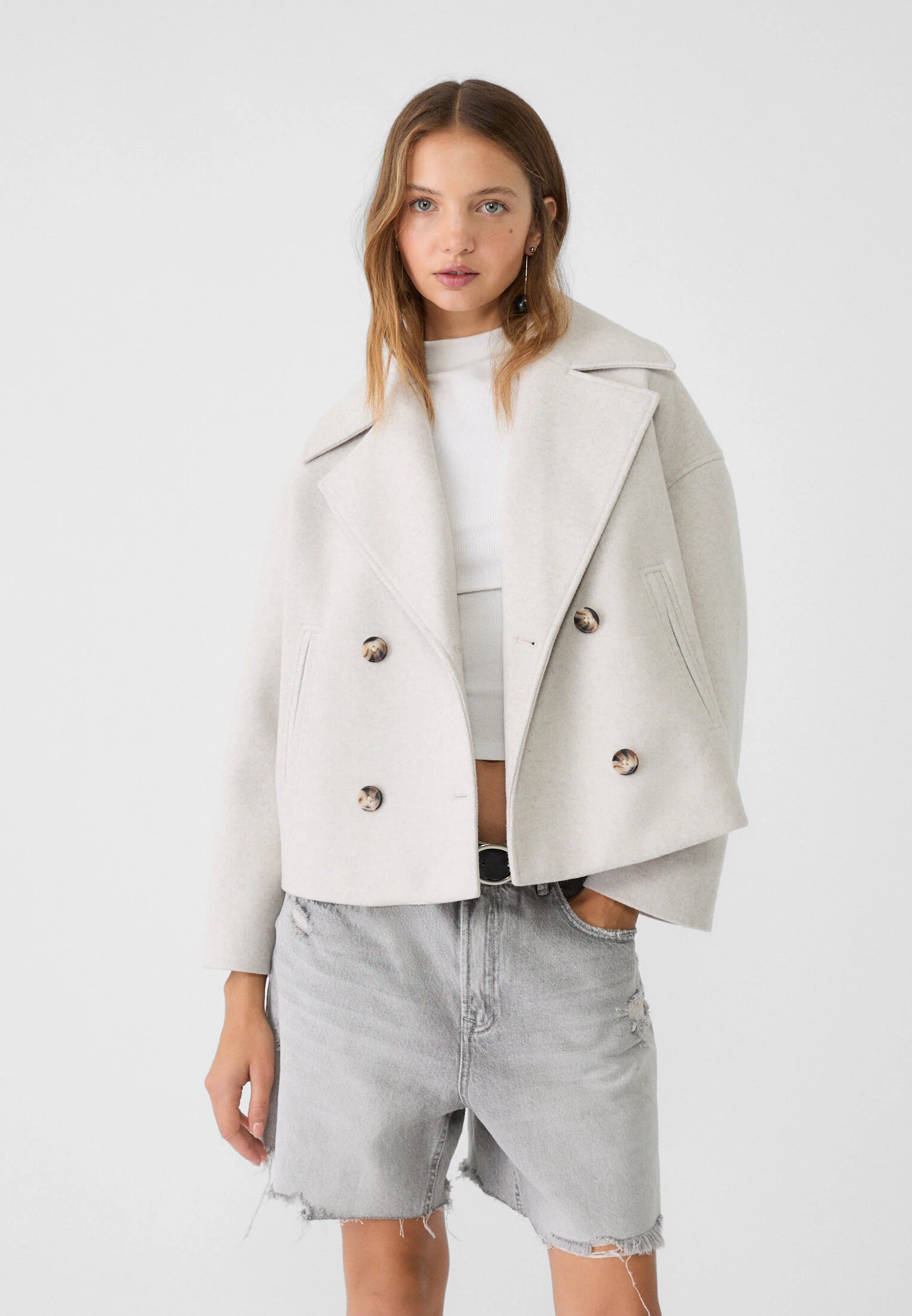 Anna™ Kurze Doppelreiher Jacke