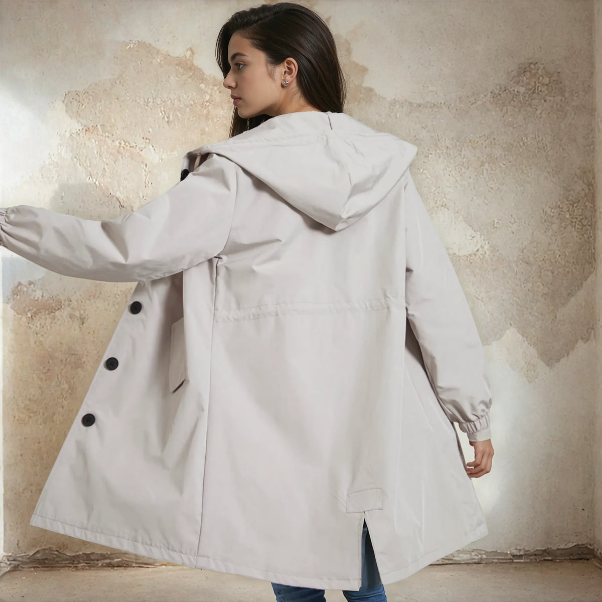 Wasserbeständiger Trenchcoat für Damen – Stilvolle Regenjacke für Jedes Wetter