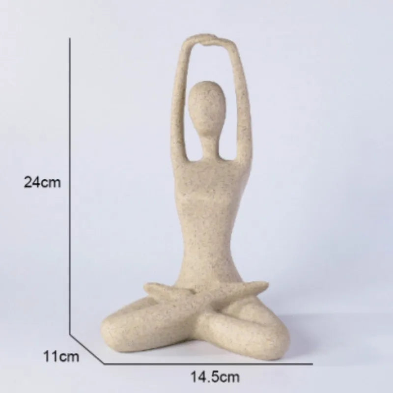ZenJoy Frau in Yoga Statue – Moderne Innenraumdekoration aus Resin