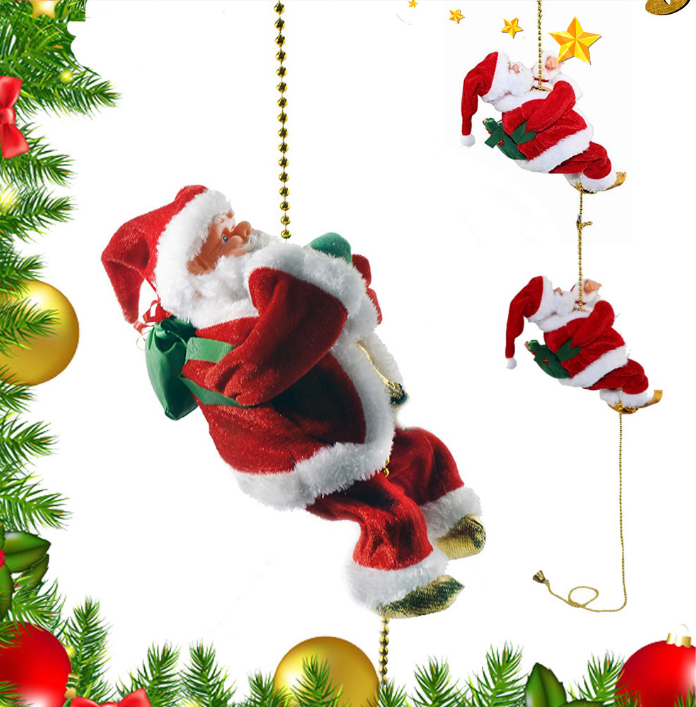 SantaClimb | Santas Musikalische Kletterfestdekoration Interaktives Spielzeug