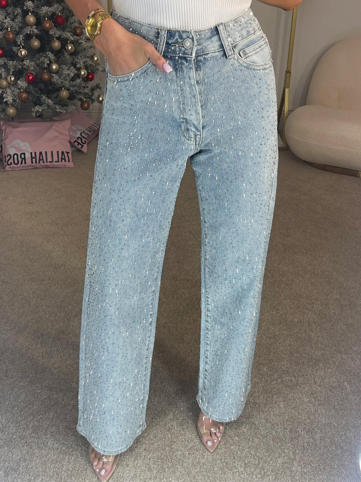 Sabine™ Glitzernde Damenjeans